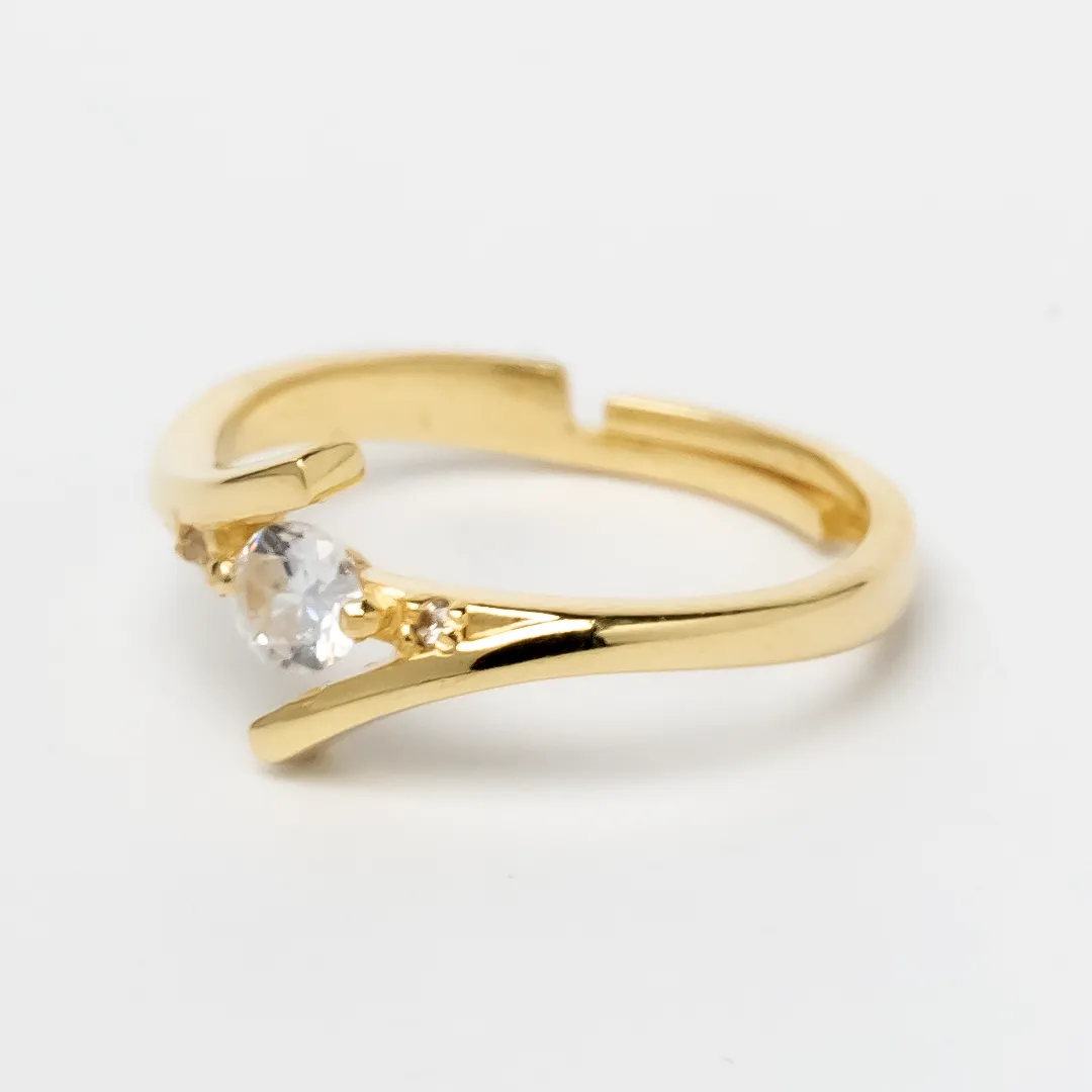 Solitaire Affair 925 Sterling Silver Zircon Ring