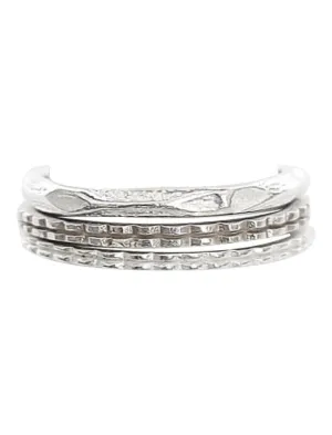 STACK RING TREE PYRAMID SILVER SET