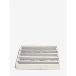 Stackers Classic 5 Section Necklace Layer Oatmeal Linen