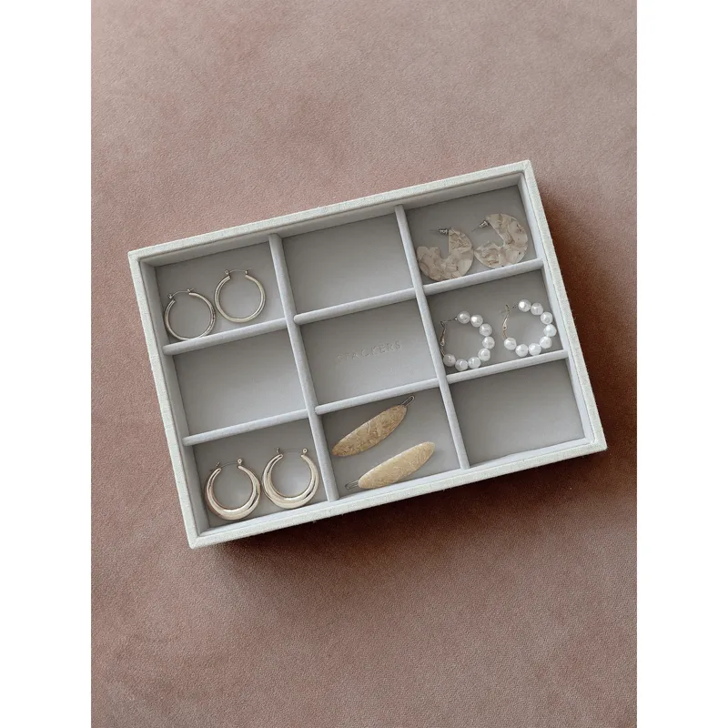 Stackers Classic 9 Section Earring Layer Oatmeal Linen