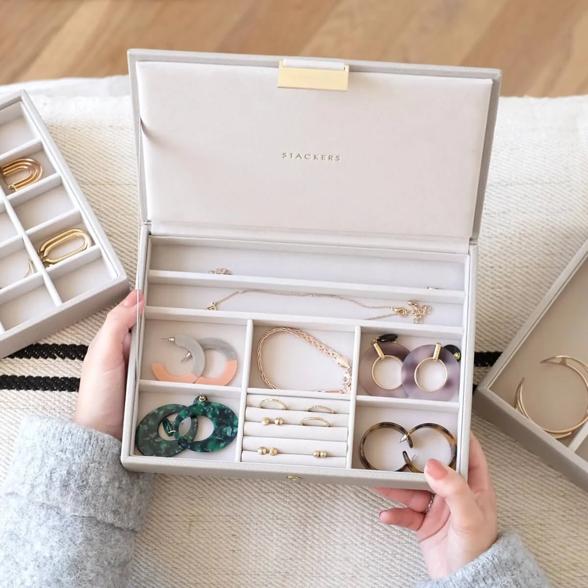 Stackers Classic Jewellery Box (Lid) - Taupe