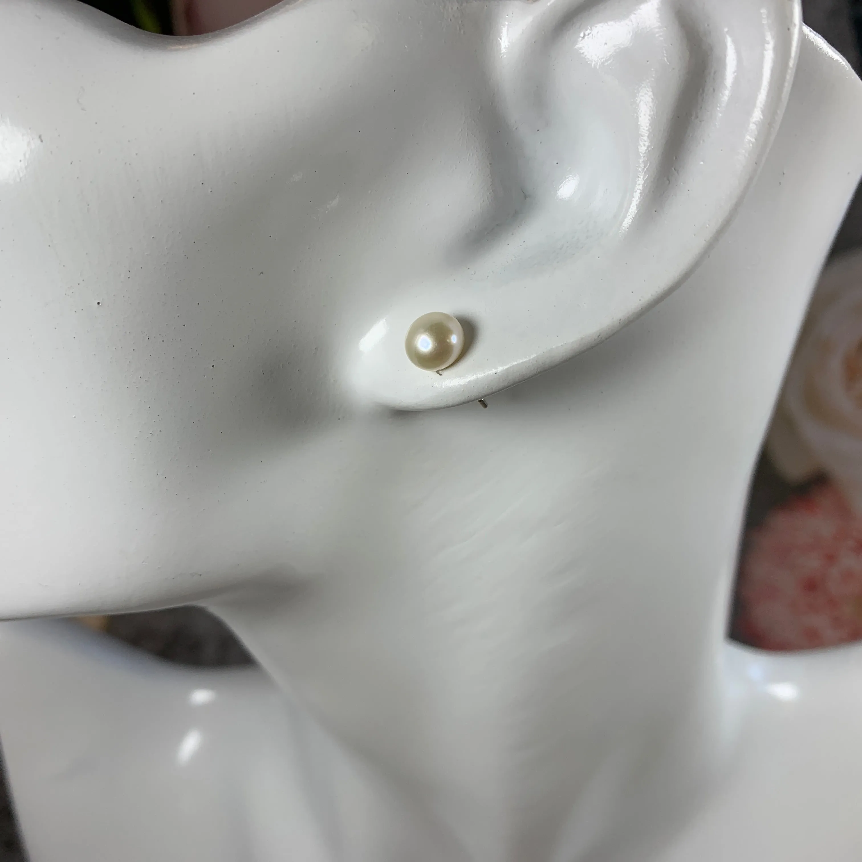 Sterling Silver 6-6.5mm Freshwater Pearl earrings