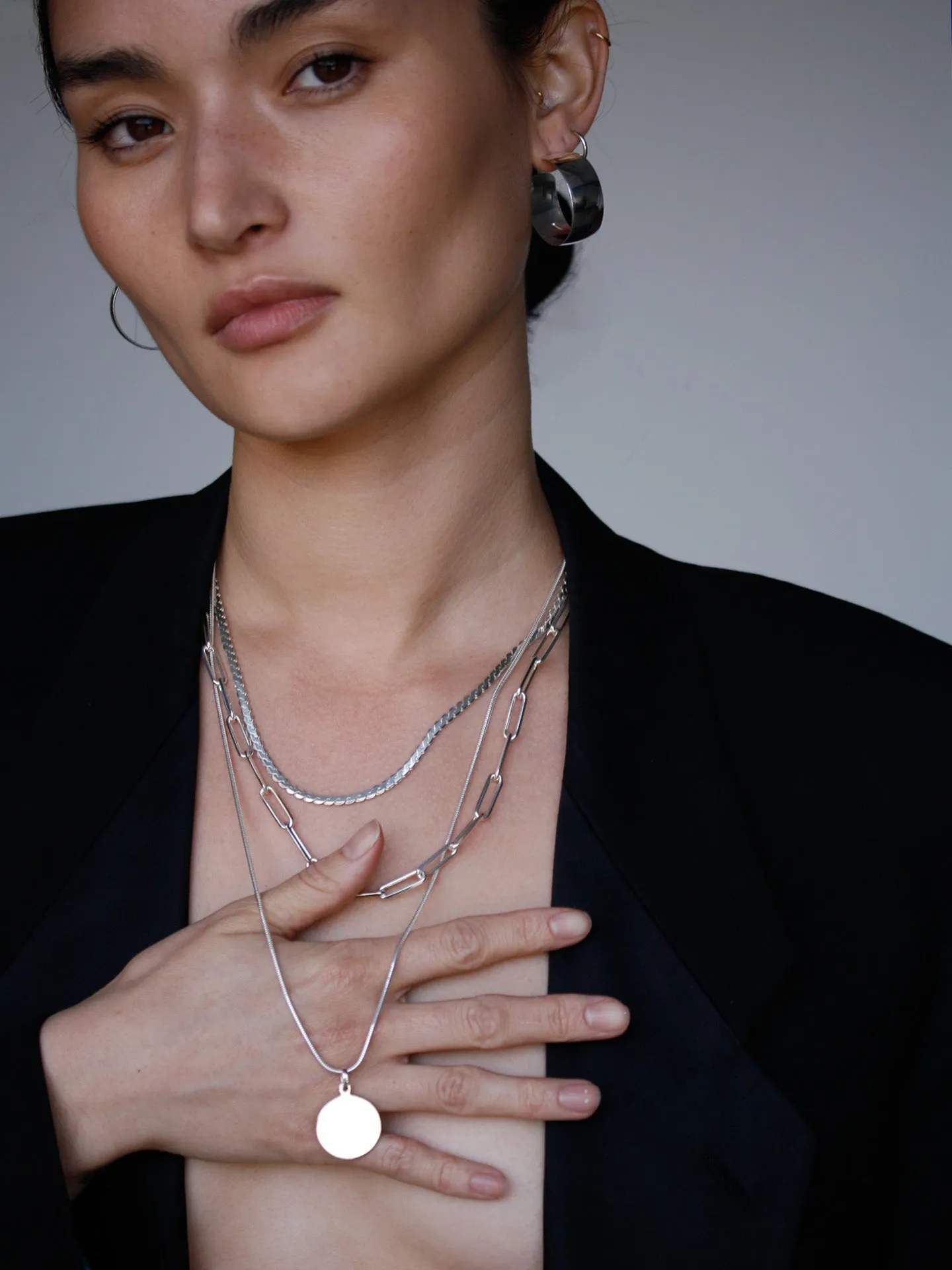 Sterling Silver Disk Pendant
