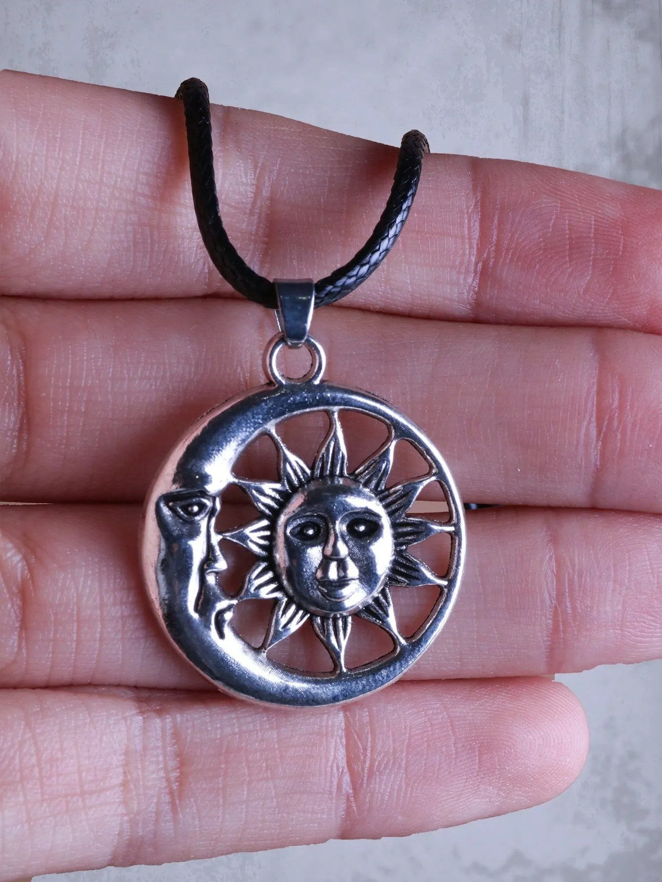 Sun & Moon Charm Necklace for Women Novelty Necklace Creative Necklace