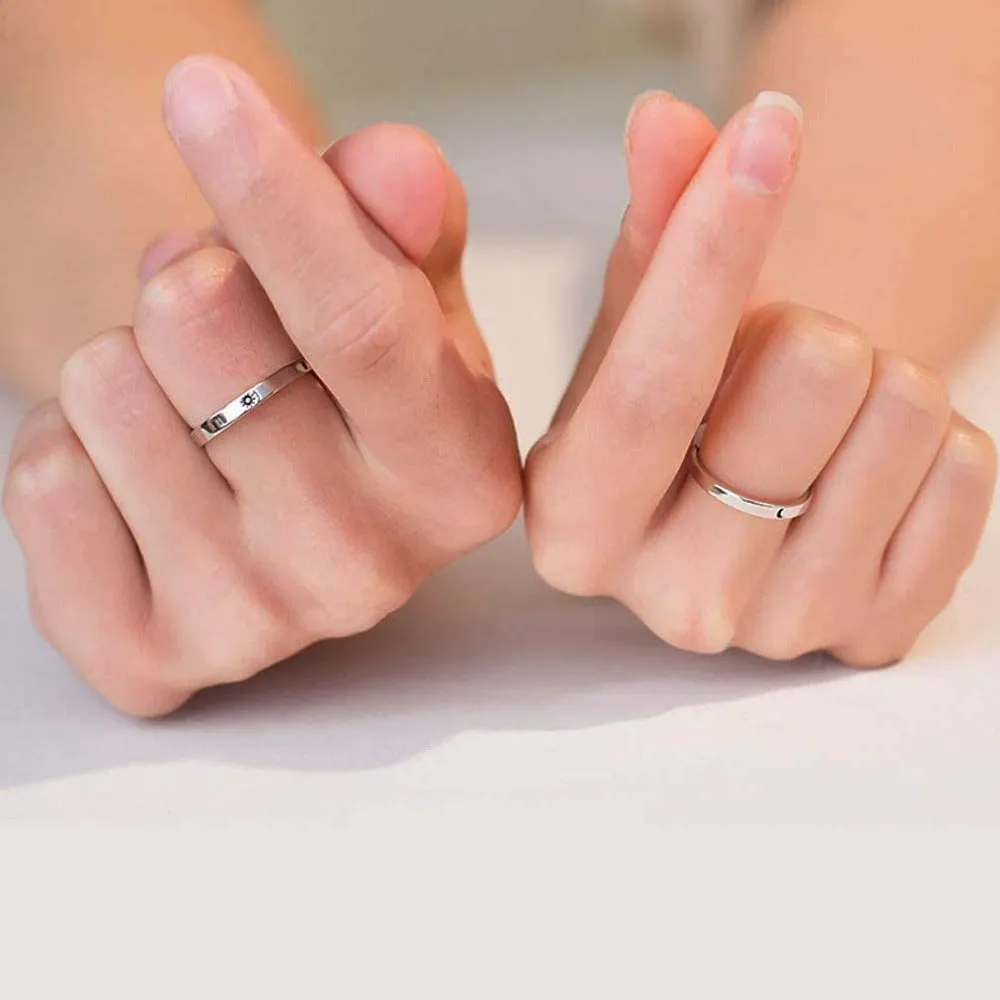 Sun And Moon Promise Rings For Couples