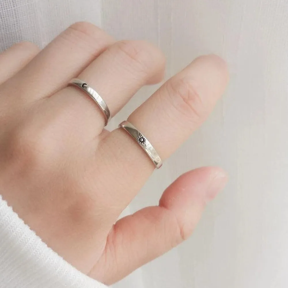 Sun And Moon Promise Rings For Couples