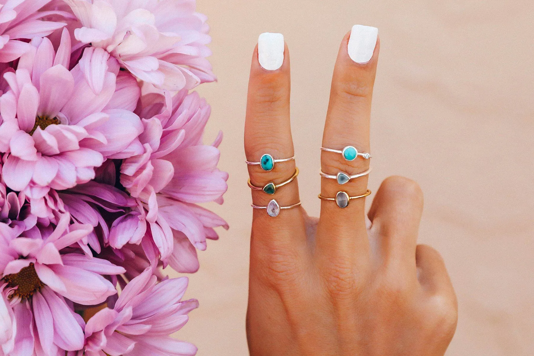 Teardrop Moonstone Ring