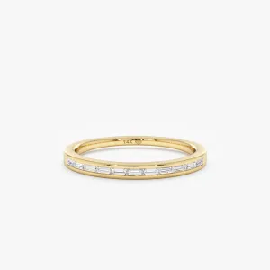 Thin Diamond Channel Set Ring, Isla