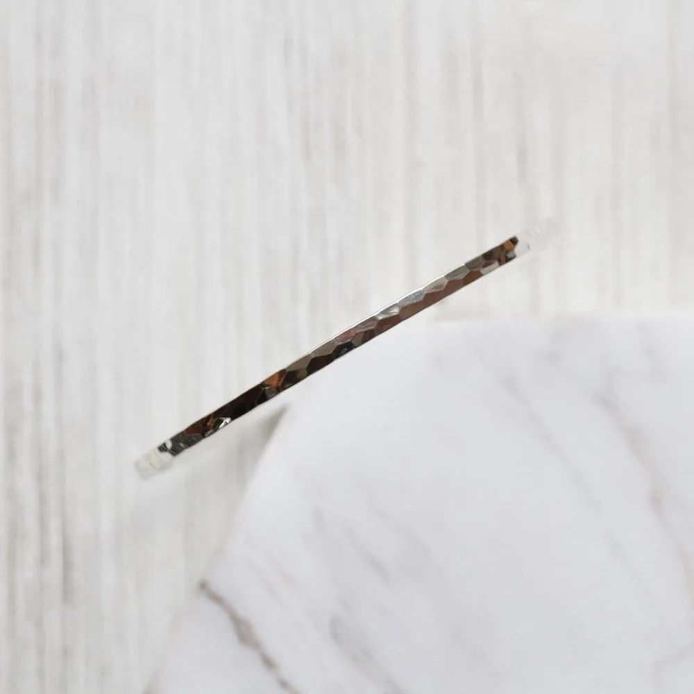 Thin Hammered Bangle