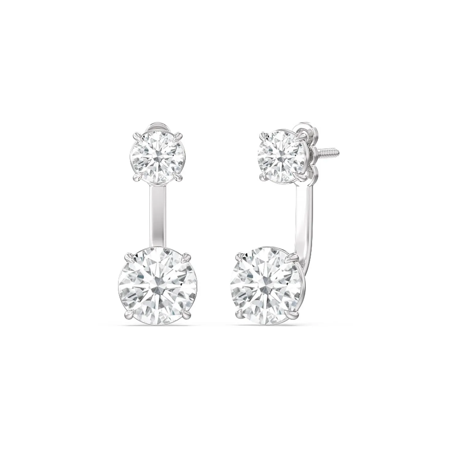 Toi Et Moi Round Front Back Earring