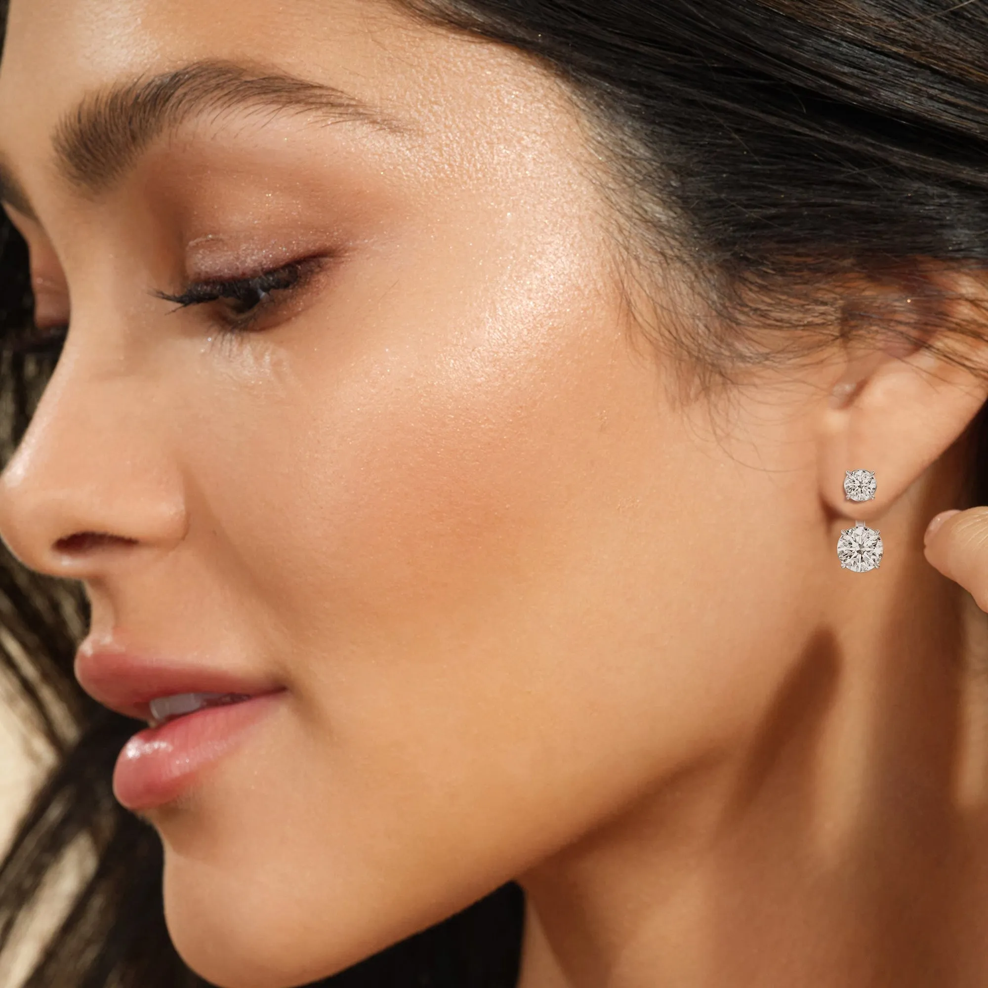 Toi Et Moi Round Front Back Earring