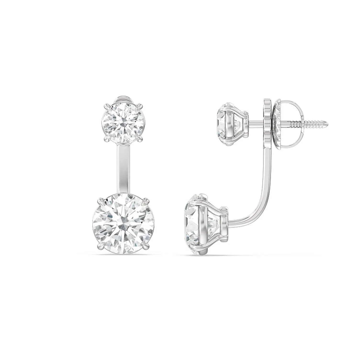 Toi Et Moi Round Front Back Earring
