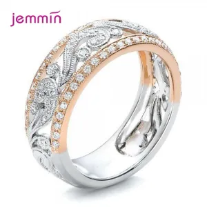 Trendy Engagement Rings Women Accessories 925 Sterling Silver Shine Shimmer Cubic Zircon Hollow Knuckle Finger Ring Anillos