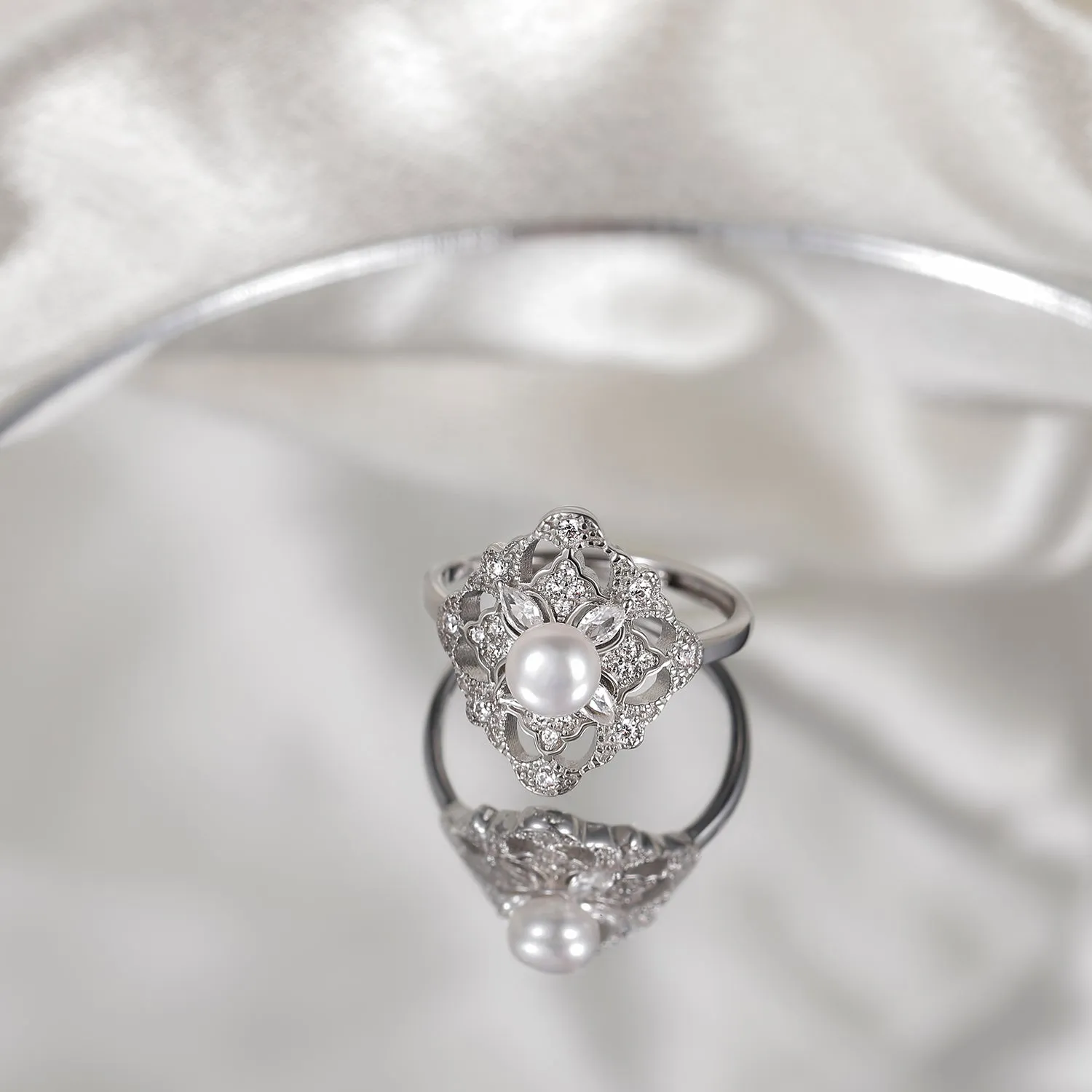 Vintage Pearl Engagement Rings