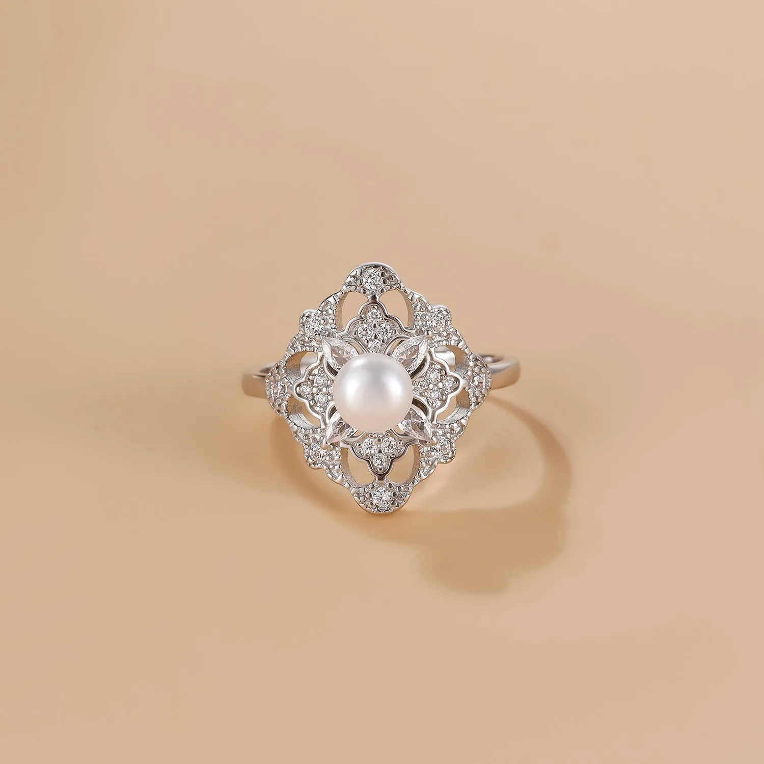 Vintage Pearl Engagement Rings