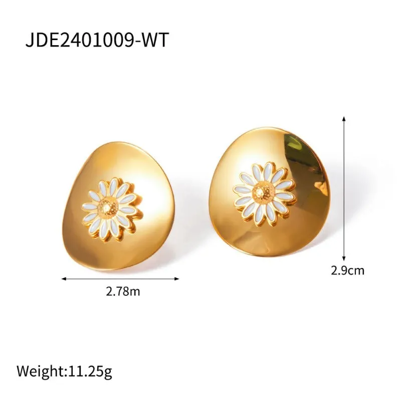 Wholesale 18k Gold Stainless Steel Daisy Gold Color Daisy Chain Necklaces