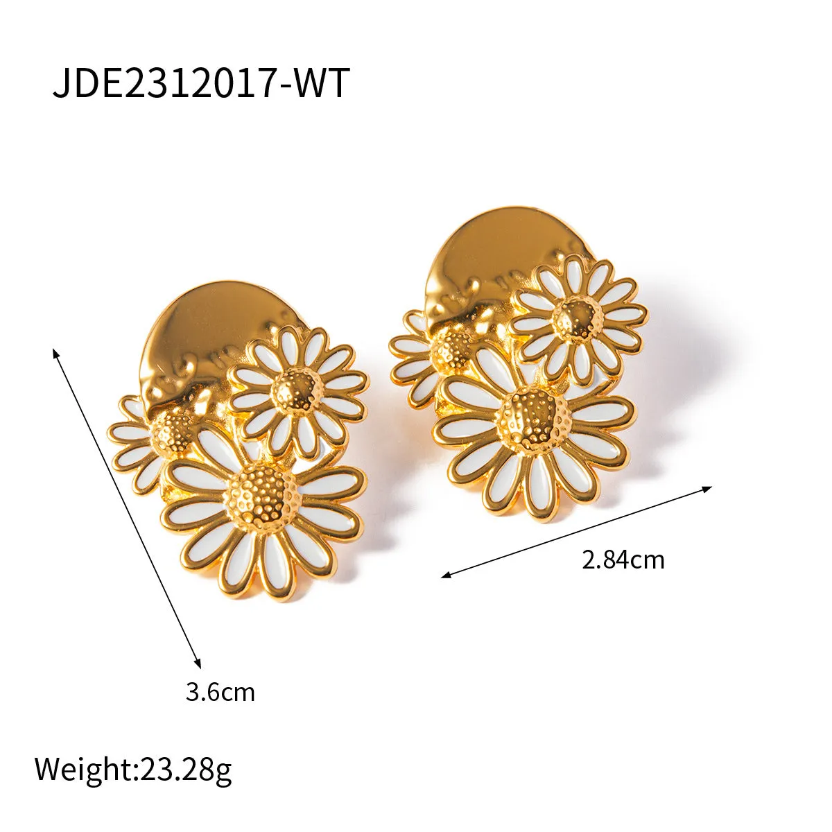 Wholesale 18k Gold Stainless Steel Daisy Gold Color Daisy Chain Necklaces