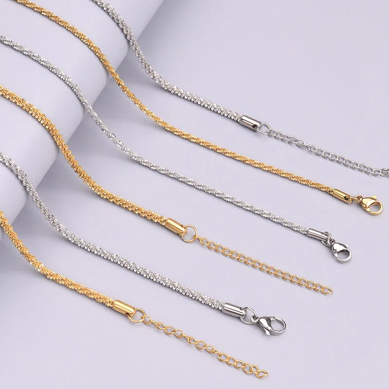 Wholesale 18K Gold Stainless Steel Plated with Gold Titanium Steel Necklaces