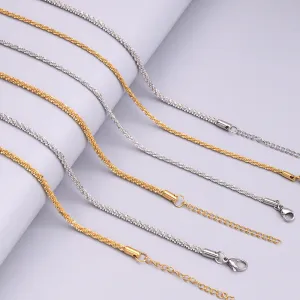 Wholesale 18K Gold Stainless Steel Plated with Gold Titanium Steel Necklaces