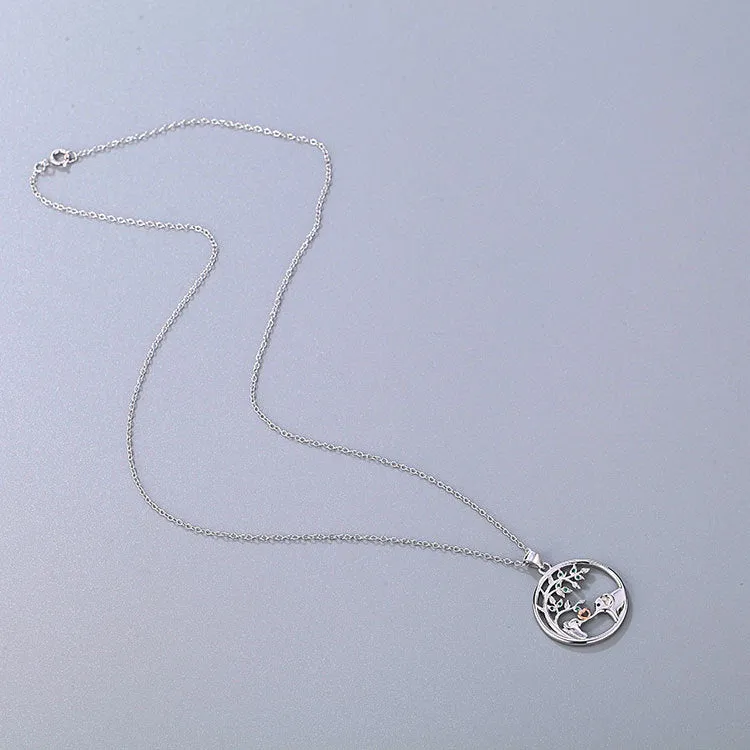 Wholesale 925 Silver Elephant Love Necklace