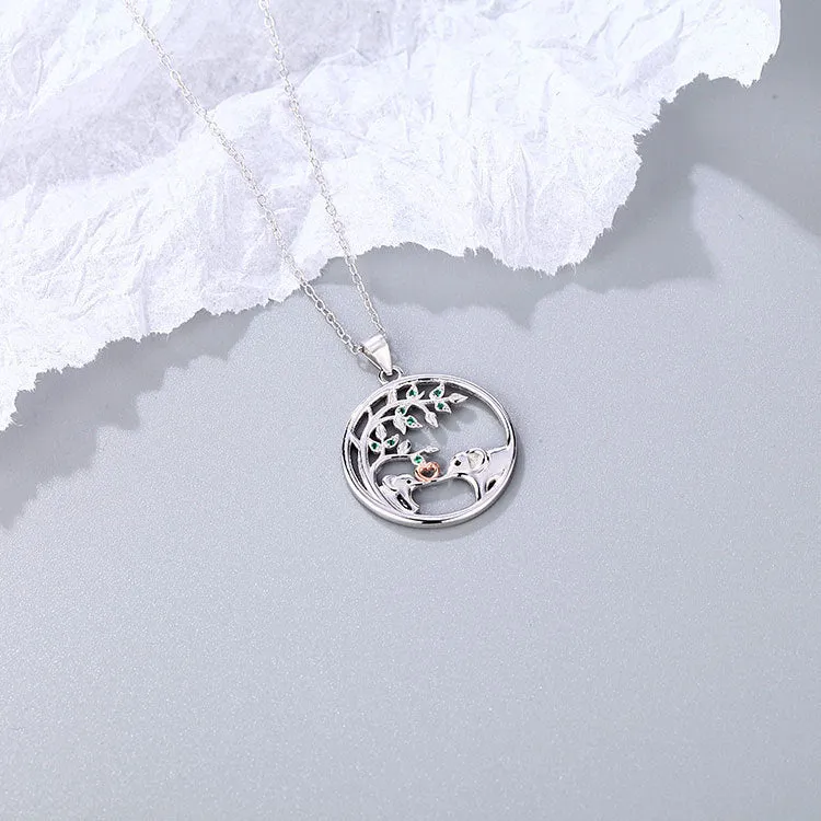 Wholesale 925 Silver Elephant Love Necklace