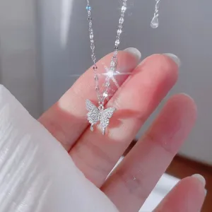 Wholesale 925 Sterling Silver Haoshi Butterfly Necklace