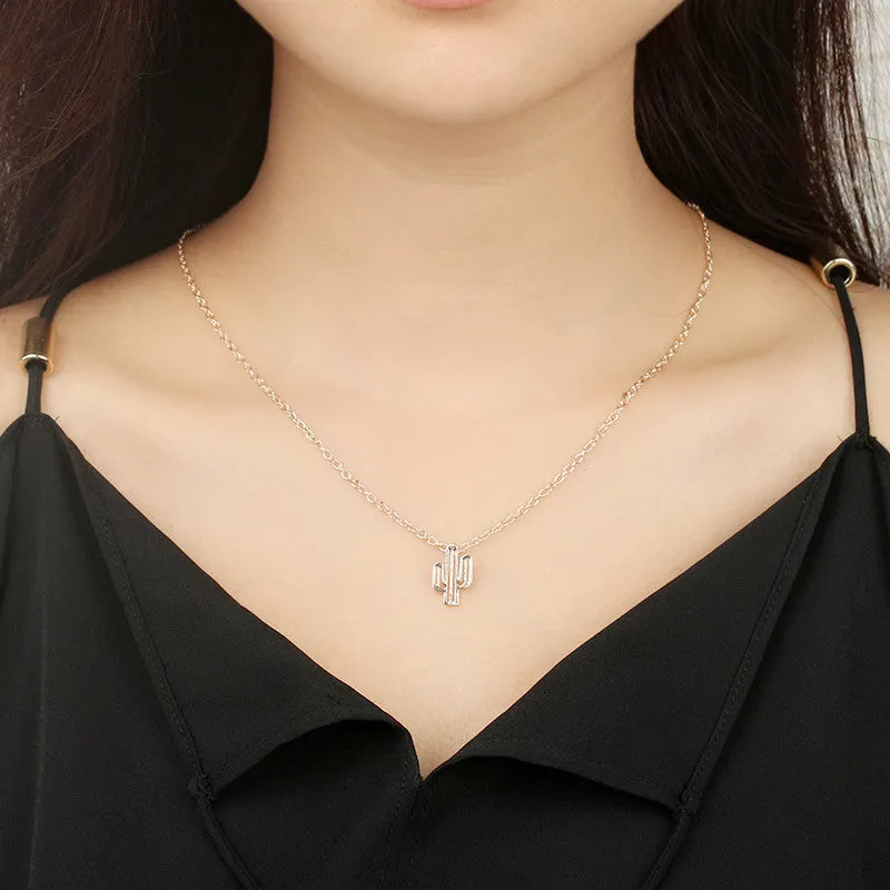 Wholesale Alloy Cactus Necklace
