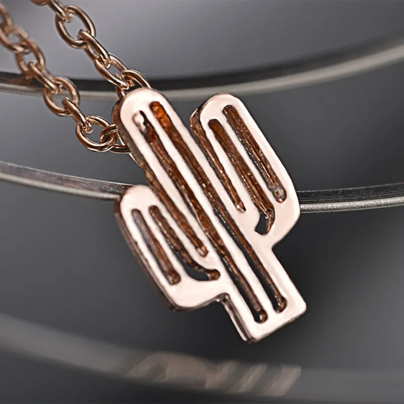 Wholesale Alloy Cactus Necklace