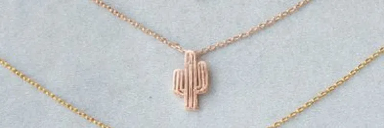 Wholesale Alloy Cactus Necklace