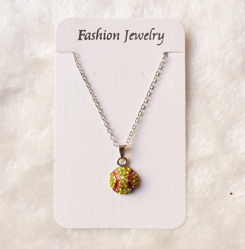 Wholesale Basketball Rugby Necklace Softball Pendant Necklaces