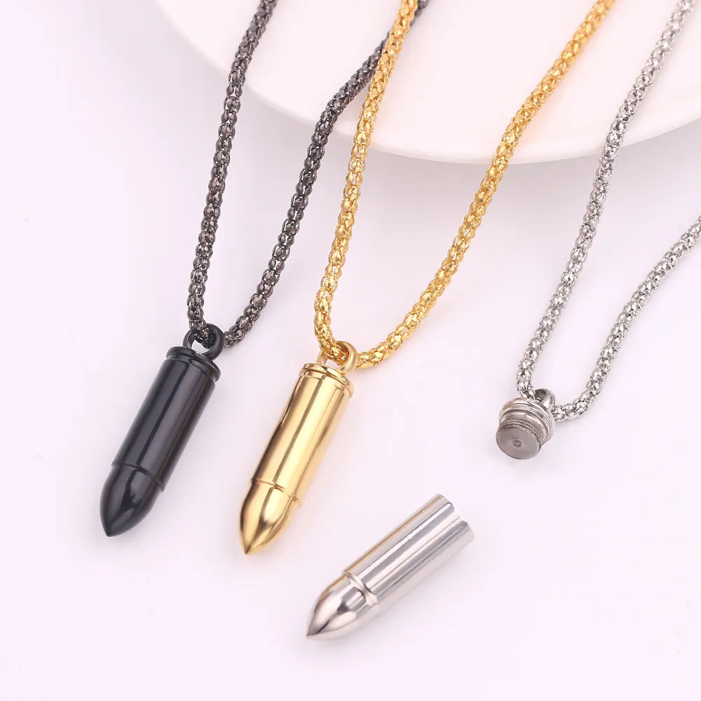 Wholesale Bullet Openable Alloy Necklace