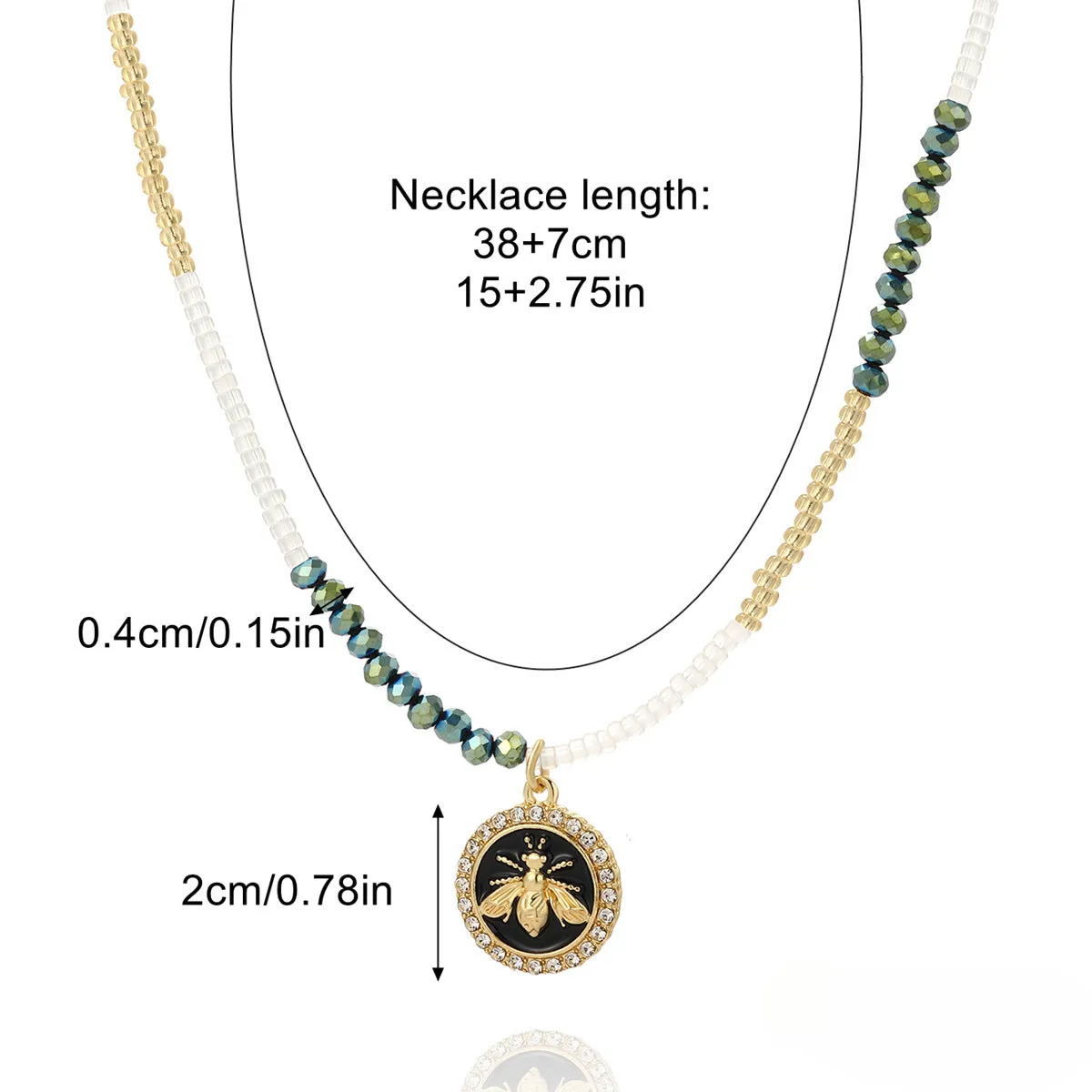 Wholesale Colored Beaded Alloy Necklaces