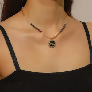 Wholesale Colored Beaded Alloy Necklaces