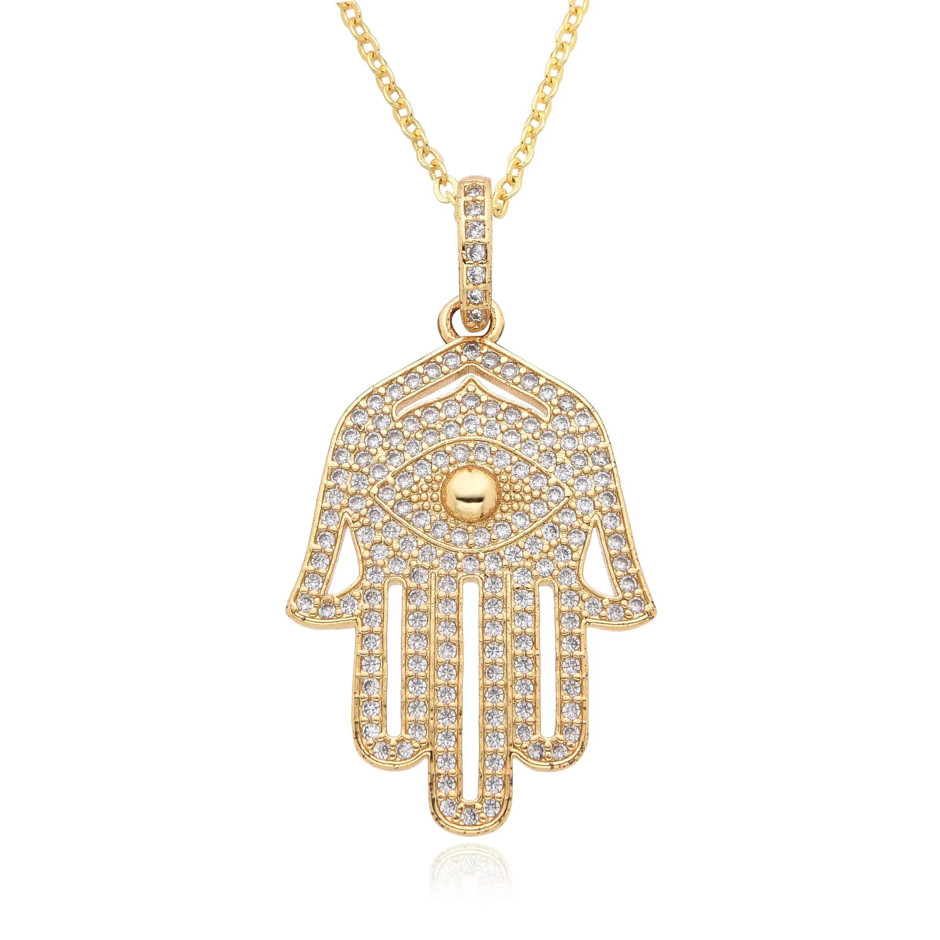 Wholesale Colored Zircon Devil's Eye Necklace
