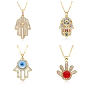 Wholesale Colored Zircon Devil's Eye Necklace