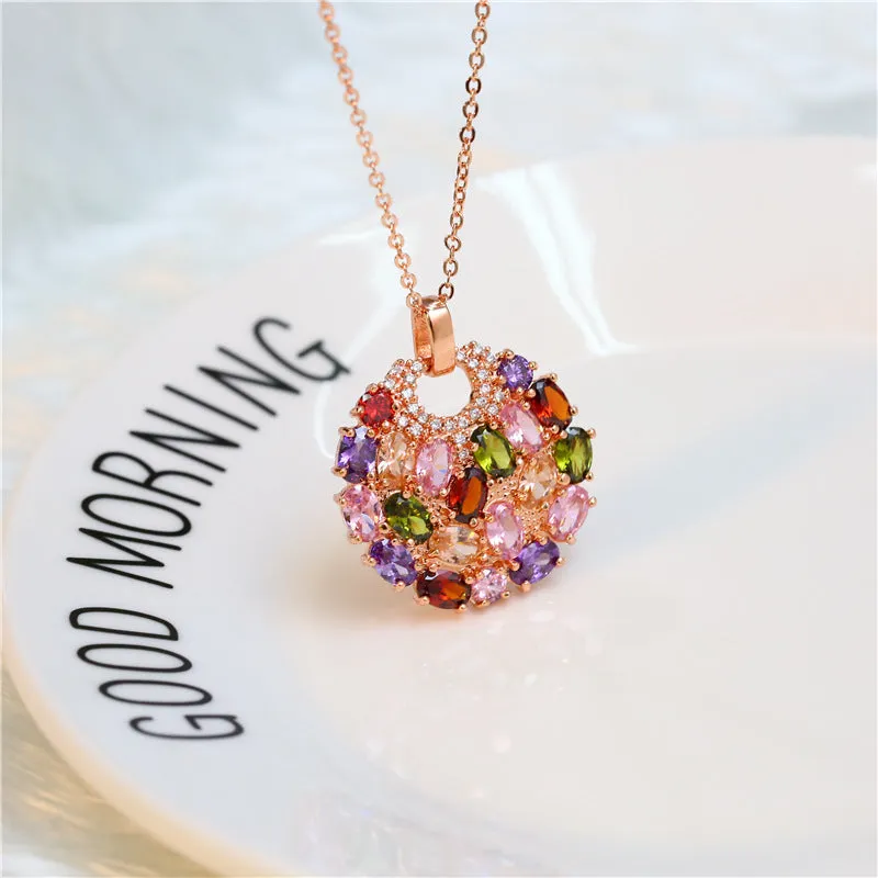 Wholesale Colored Zircon Necklace