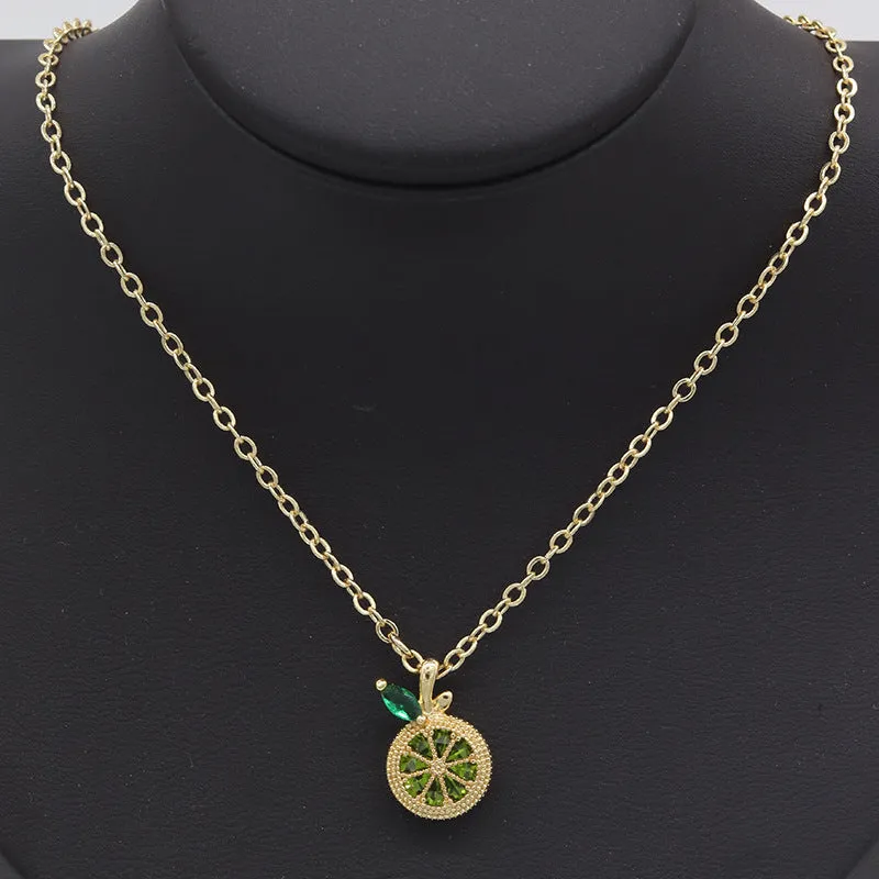 Wholesale Colorful Butterfly Zircon Necklace Clavicle Chain