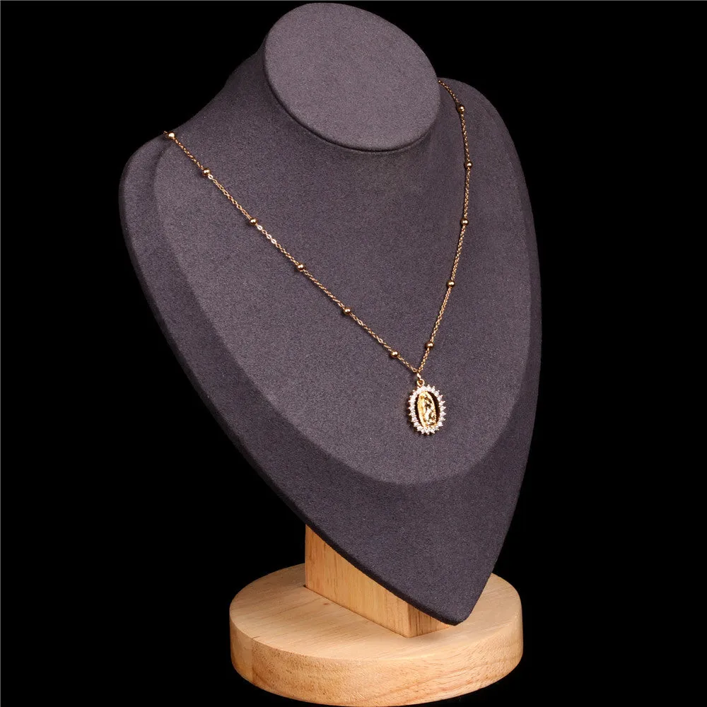 Wholesale Copper Round Hollow Creative Necklace