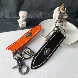 Wholesale Cowhide Carved Horseshoe Chain Keychains