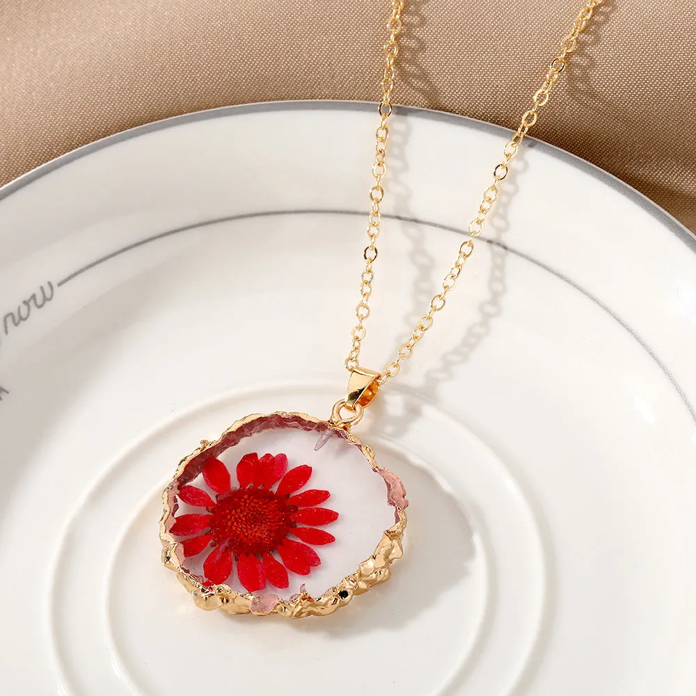 Wholesale December Immortal Flower Necklaces