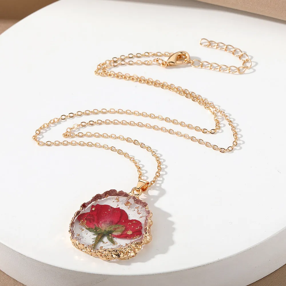 Wholesale December Immortal Flower Necklaces