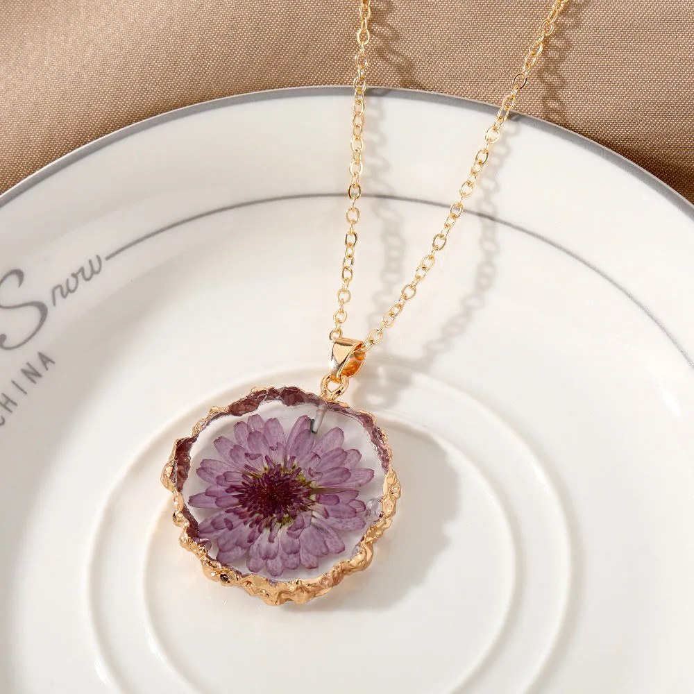 Wholesale December Immortal Flower Necklaces