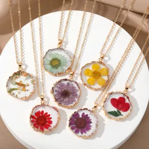 Wholesale December Immortal Flower Necklaces
