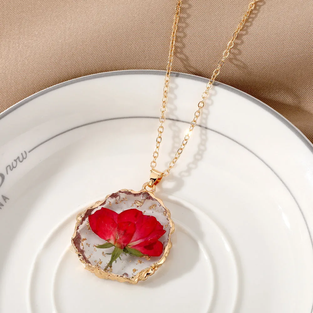 Wholesale December Immortal Flower Necklaces