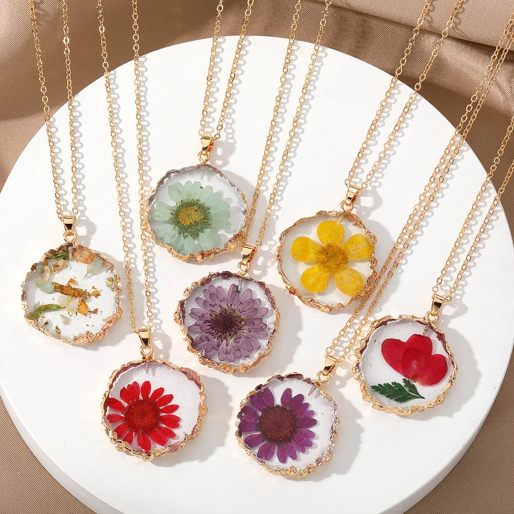 Wholesale December Immortal Flower Necklaces