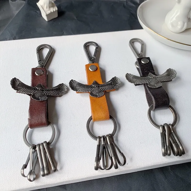 Wholesale Eagle Cowhide Keychains