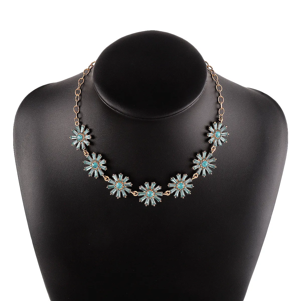Wholesale Flower Rhinestone Necklace