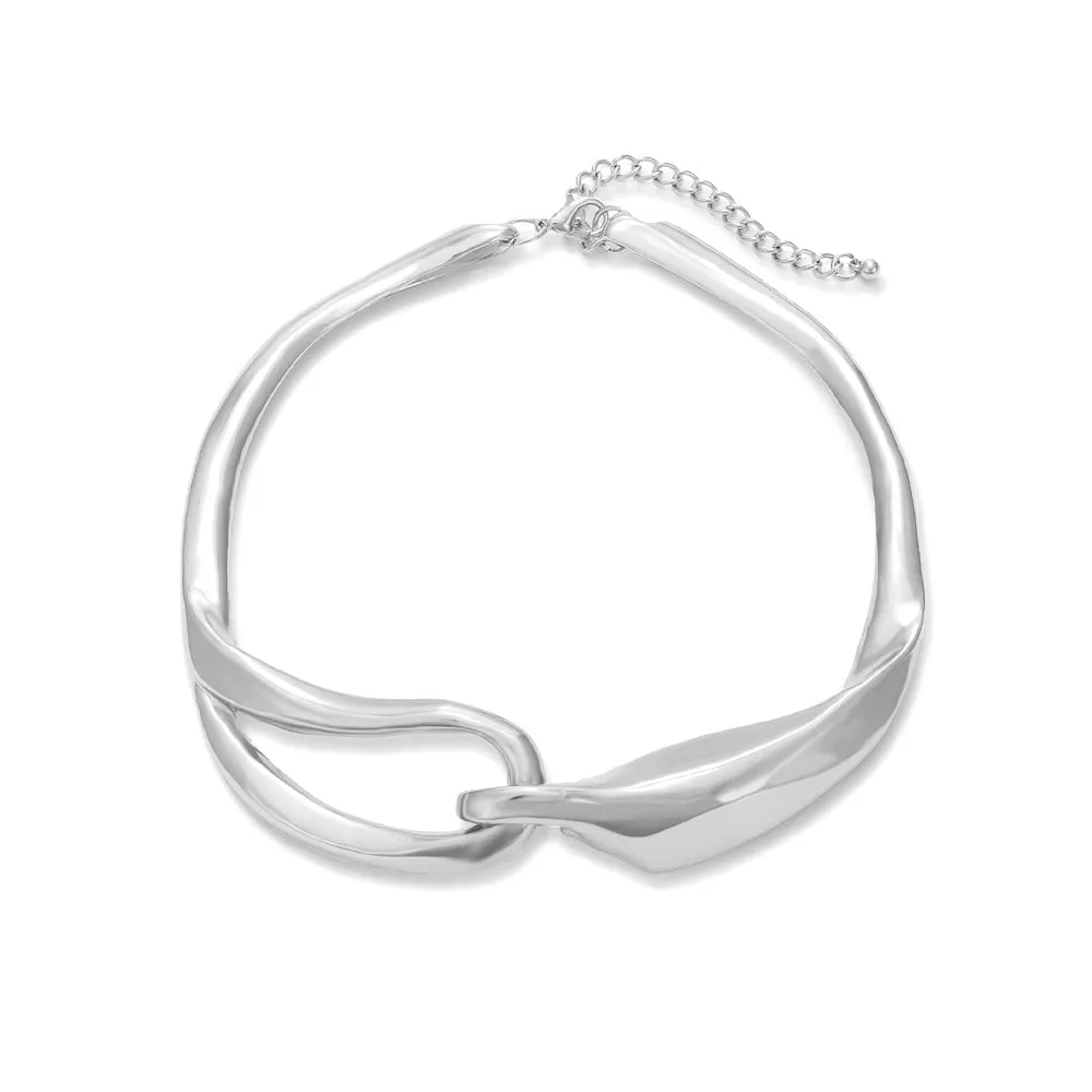 Wholesale Heavy Industry Metal Asymmetric Collar Necklaces