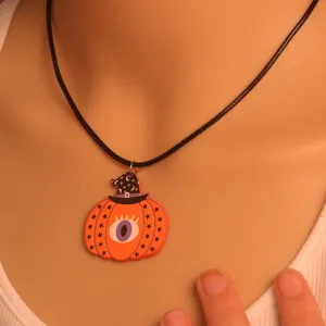 Wholesale Hot Sale Halloween Series Cartoon Fun Ghost Pumpkin Necklace