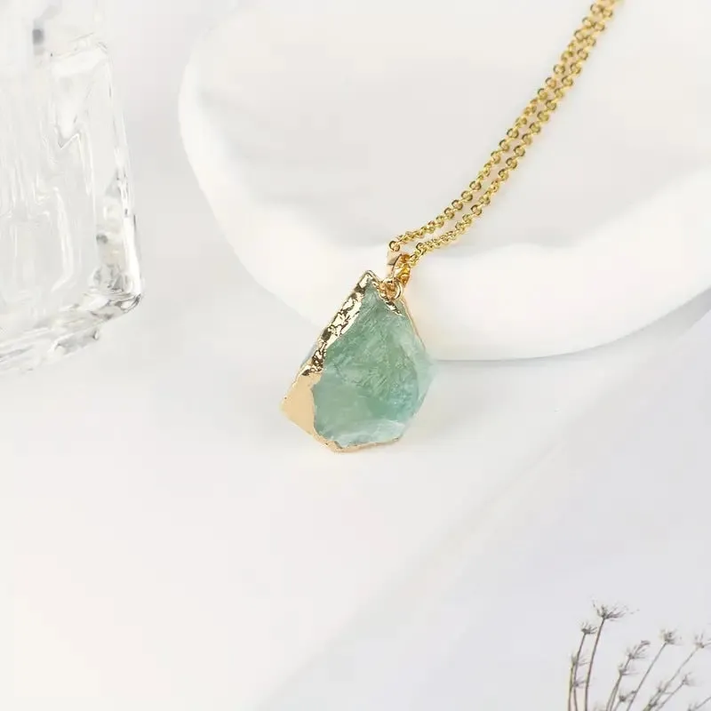 Wholesale Irregular Crystal Electroplated Necklaces